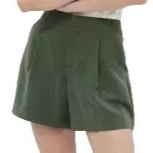 GAP Womens Softsuit Green Tencel Shorts Front & Back Pockets Sz 18 Petite NEW